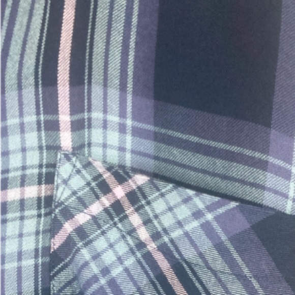 HOUSEOFJOR blue plaid printed button up // XL - Picture 6 of 8